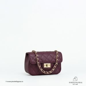 Poseta Piele Baby Ruby - BORDO