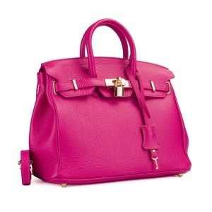 Poseta Piele Edith - FUCSIA