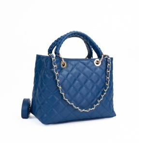 Poseta Piele Mini Georgie - ALBASTRU