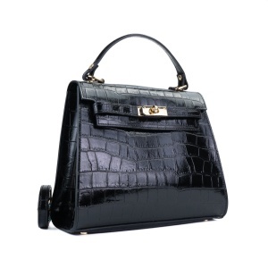 Poseta Piele Teresa - CROCO-NEGRU