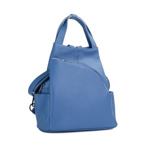 Rucsac Piele Charlene - BLEU-INCHIS