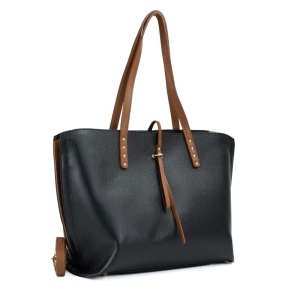 Poseta Piele Isabelle - NEGRU-CONIAC
