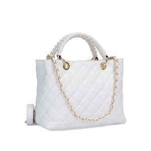 Poseta Piele Mini Georgie - ALB-SIMPLU