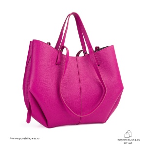 Poseta Piele Mirai - FUCSIA