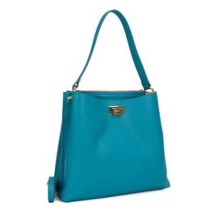Poseta Piele Stephanie - ALBASTRU