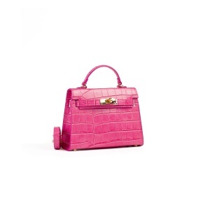 Poseta Piele Thea Croco Baby - FUCSIA