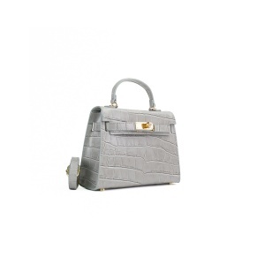 Poseta Piele Thea Croco Baby - GRI