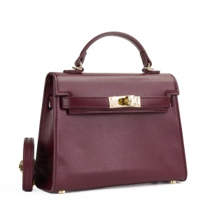 Poseta Piele Thea Slim - BORDO