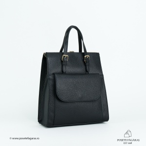 Rucsac Piele Alessa - NEGRU
