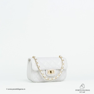 Poseta Piele Baby Ruby - ALB-SIMPLU