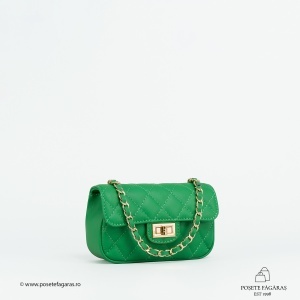 Poseta Piele Baby Ruby - VERDE