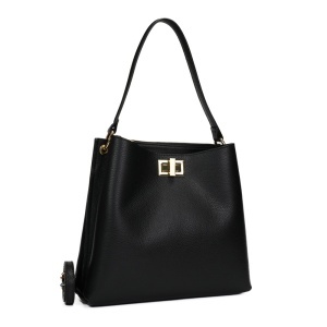 Poseta Piele Stephanie - NEGRU