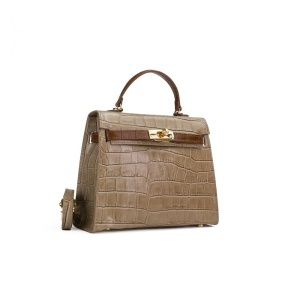 Poseta Piele Thea Croco Mini - CREM-CONIAC