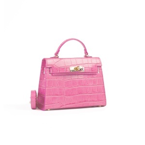 Poseta Piele Thea Croco Mini - ROZ-BOMBON