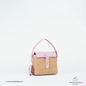Poseta Linda - Piele & Rafie - ROZ-CANDY