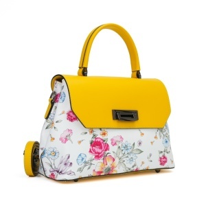 Poseta Piele Alana - FLORAL-GALBEN