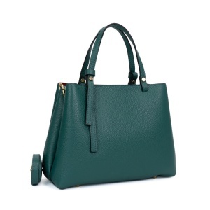 Poseta Piele Martine - VERDE SMARALD