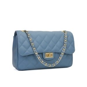 Poseta Piele Mini Ruby - ALBASTRU-DESCHIS
