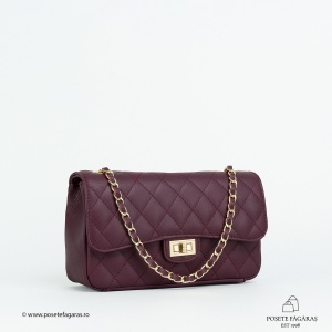 Poseta Piele Mini Ruby - BORDO