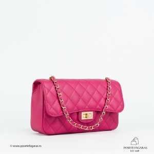 Poseta Piele Mini Ruby - FUCSIA