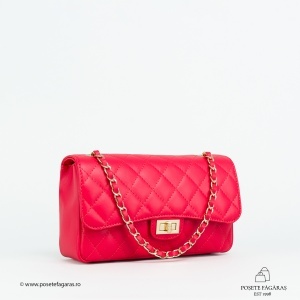 Poseta Piele Mini Ruby - ROSU