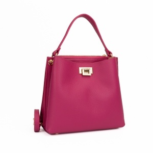 Poseta Piele Mini Stephanie - FUCSIA