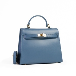 Poseta Piele Thea Slim Mini - ALBASTRU - DESCHIS