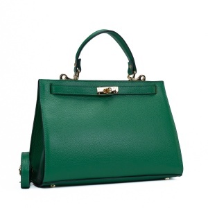 Poseta Piele Theodora - VERDE