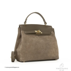 Poseta Teresa - Piele Intoarsa TAUPE