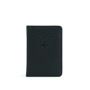Husa Pasaport Piele - NEGRU