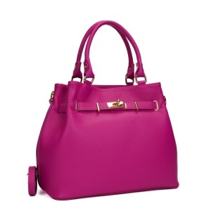 Poseta Piele Ingrid - FUCSIA
