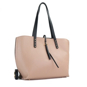 Poseta Piele Isabelle - ROZ-NEGRU
