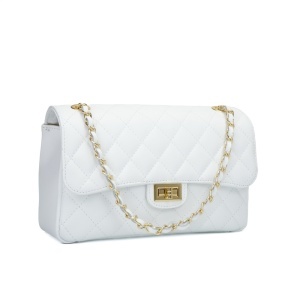Poseta Piele Mini Ruby - ALB-SIMPLU