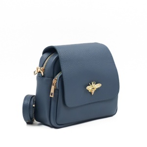Poseta Piele Simone - ALBASTRU-DESCHIS
