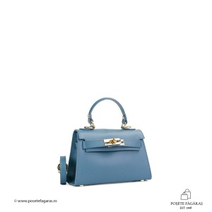 Poseta Piele Thea Baby - ALBASTRU-DESCHIS