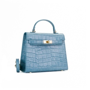 Poseta Piele Thea Croco - BLEU