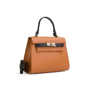 Poseta Piele Thea Safiano - CAMEL-NEGRU