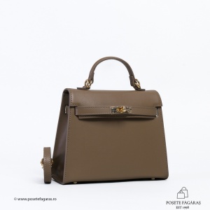 Poseta Piele Thea Slim - TAUPE