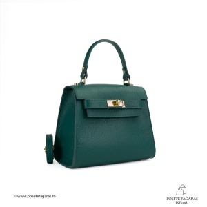 Poseta Piele Thea - VERDE SMARALD