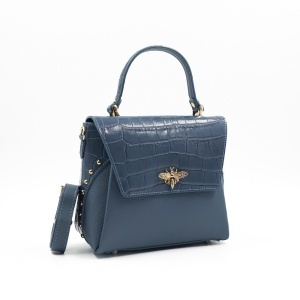 Poseta Piele Eveline - ALBASTRU-DESCHIS