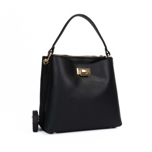 Poseta Piele Mini Stephanie - NEGRU