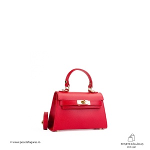 Poseta Piele Thea Baby - ROSU