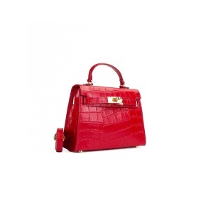 Poseta Piele Thea Croco Baby - ROSU