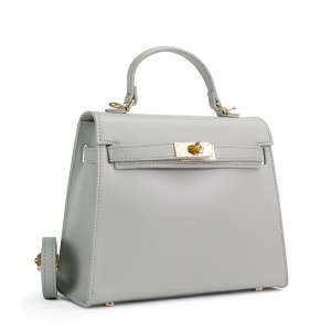 Poseta Piele Thea Slim - GRI-DESCHIS