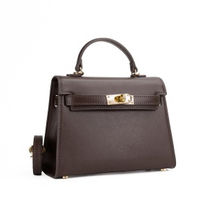 Poseta Piele Thea Slim Mini - MARO-INCHIS