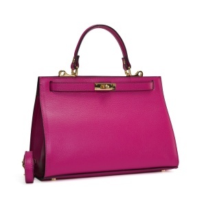 Poseta Piele Theodora - FUCSIA