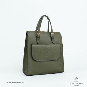 Rucsac Piele Alessa - KAKI