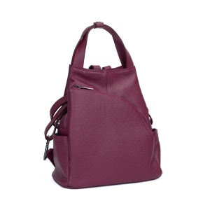 Rucsac Piele Charlene - FUCSIA-INCHIS