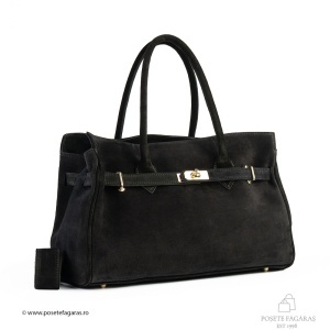 Poseta Celina - Piele Intoarsa NEGRU