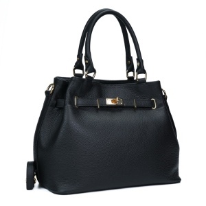 Poseta Piele Ingrid - NEGRU